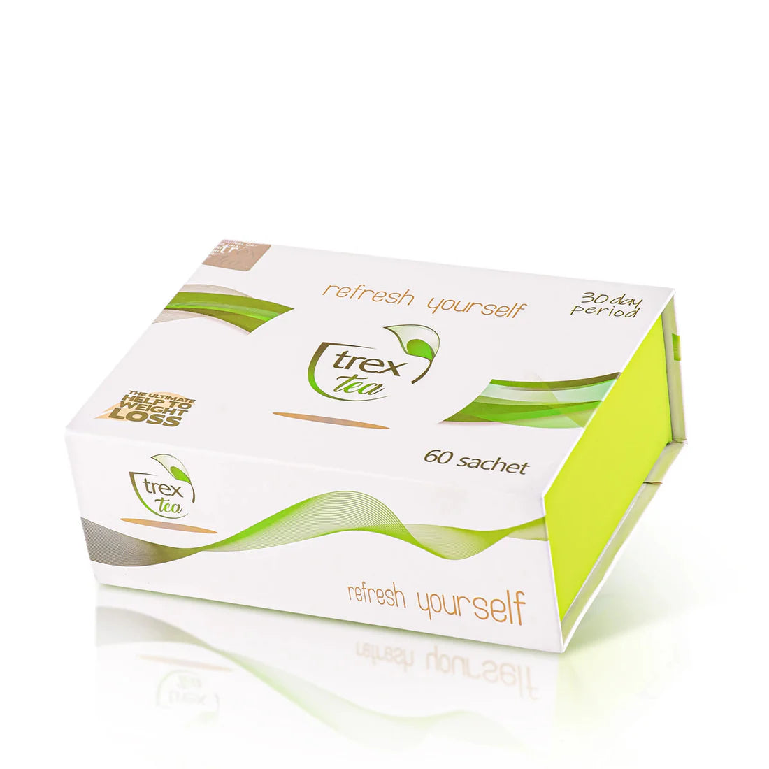 Boîte de thé Trex Tea contenant 30 sachets pour une routine bien-être naturelle